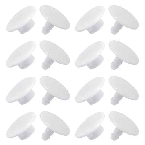 Deshionew 8 Sets Replacement Rivets Clogs Shoe Strap Repair Fastener Button White Rivets for Beach Shoes (16mm)