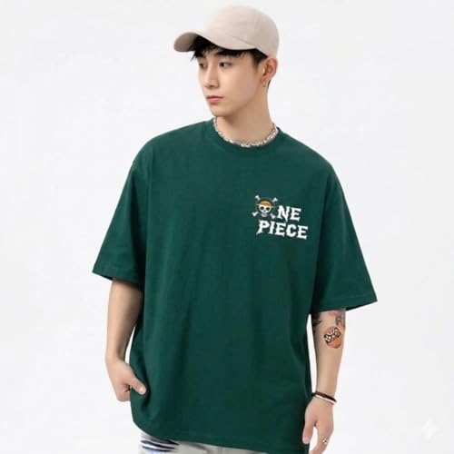 Image of Moonshine Anime Jujutsu Kaisen Oversized Black Loose Baggy Fit Drop Shoulder Half Sleeves Pure 100% Cotton Heavy Premium Fabric TOJI T-Shirt for Men