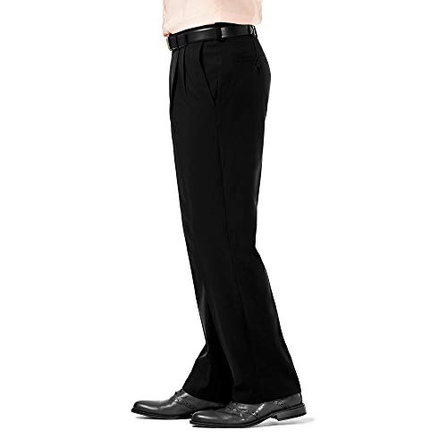 Haggar HC00248 Mens Cool 18 Pro Classic Fit Pleat Front Hidden Expandable Waist With Big & Tall Sizes Casual Pants thumb #1