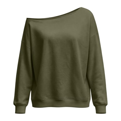 Plus Size Oversized Off The Shoulder Sweatshirt For Women Long Sleeve Top - image 4