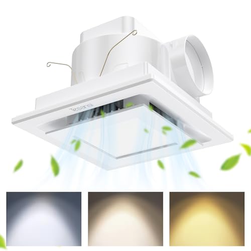 Tesansi Bathroom Fan with 3CCT Light