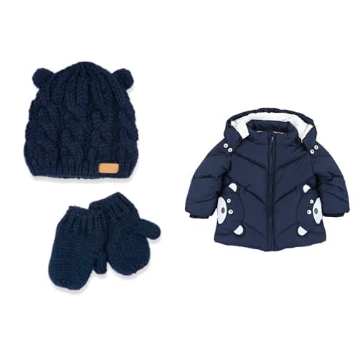 Ensemble chapeau et veste blanc et bleu vêtement de mi-saison