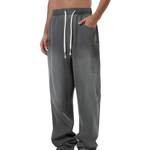 Men's Flare Leg Jeans Classic Denim Pants for Casual Streetwear Comfortable Non Stretch Fabric Spring Summer Fall