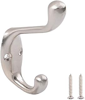 Amazon Basics AB4600-SN-5 Coat Hook, Satin Nickel