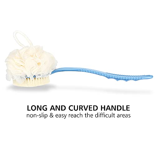 Honoma HN001 Shower Body Brush With Bristles And Loofah,Back Scrubber Bath Mesh Sponge thumb #3