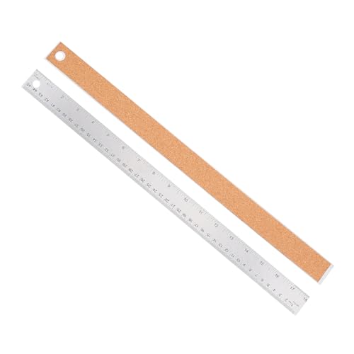 HOMSFOU 2個 製ソフ ルク裏面定規 耐久性直定規 学校 オ 家用描画補助器具