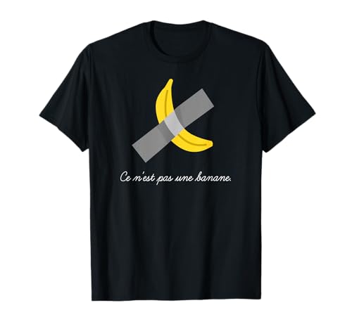 Duct Tape Banana taped to Wall Miami | French Teacher Gift T-Shirt