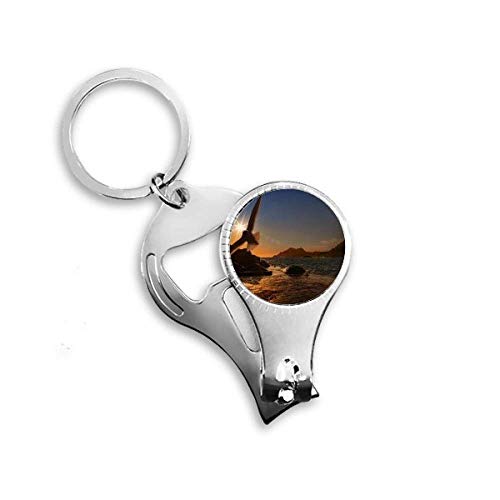 Ocean Eagle Science Nature Picture Nail Nipper Ring Key Chain Bottle Opener Clipper