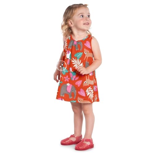 Kit 3 Vestidos Meia Malha Infantil Verão Kyly (BR, Numérico, 8, Regular, Sortidos)