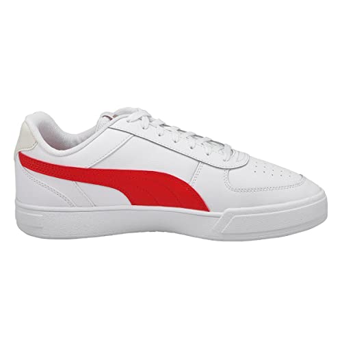 PUMA Men's Caven Lace Up Fashion Sneaker Wht/Rd/Gld 10.5 Medium US4