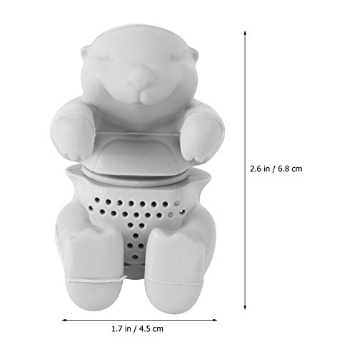 Tea Infusers For Loose Tea :Silicone Loose Tea Strainer Cute Otter Steeper Diffuser Tea Leaf Strainer Kitchen Tools (Grey) #TOP4