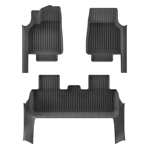 Tapis de sol Tesla Modèle Y 2025 2026 Juniper LHD en TPE noir avec protège-seuil