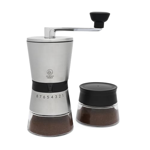 Moulin à café mécanique avec boîte de conservation Bologna Leopold Vienna en coffret