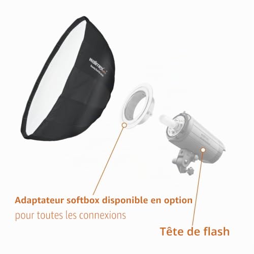 Walimex Pro Studio Line Beauty Dish Softbox Qa85 – Modeleur De Lumière Beauty Dish Ø 85cm Profondeur 40cm Pliabl - vue 7