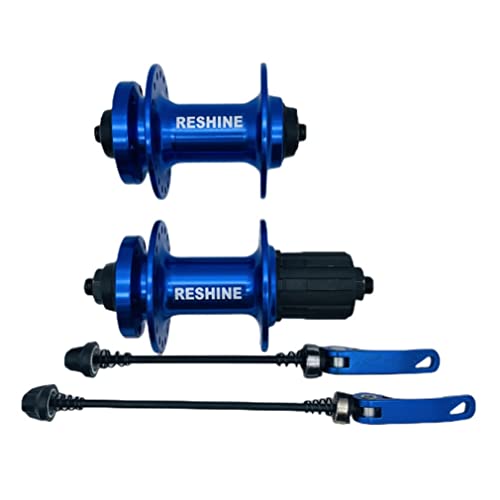 MTB Bike Hubs 32 36 Holes 6 Bolts Disc Brake Hub 9x100/10x135mm QR Bicycle Hub Set with Quick Release Lever, HG Freehub for 8/9/10/11/12 Speed Cassette (Color : Blue, Size : 36H)