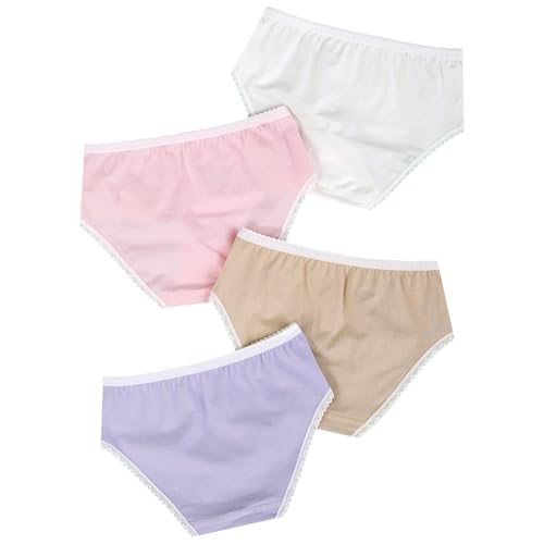 Toddler Girls' Soft Cotton Underwear Comfort Panty Briefs 4 Pack Undies Breathable Underpants3