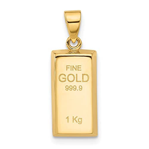 Auriga Fine Jewelry 14K Yellow Gold Bar Charm Pendant