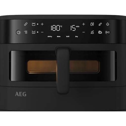 Friteuse à air chaud AEG pour repas de famille avec double panier de cuisson synchrone