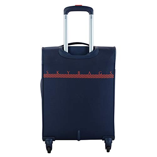 Image of Skybags Polyester 58.5 Cms Navy Blue Softsided Spinner Wheels Cabin Luggage Suitcase(Stairw59Nbl)