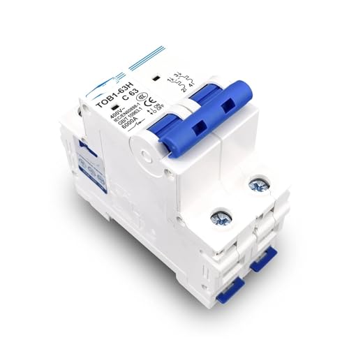 Disjoncteur miniature 2P AC TOB1-63 pour protection tableau électrique 3A 230V - 4