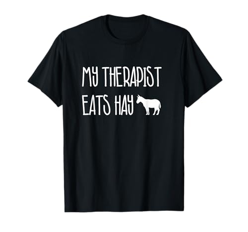 Funny Donkey Lover Gift: My Therapist Eats Hay Love Donkeys Camiseta