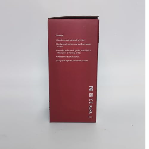 Conjunto de moedor elétrico de sal e pimenta gravity - Moedor de pimenta automático recarregável com