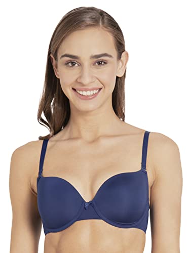 Image of Jockey UL60 Women's Under-Wired Padded Micro Touch Nylon Elastane Stretch Medium Coverage T-Shirt Bra with Detachable Straps