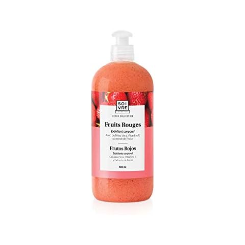 Exfoliante corporal Soivre Cosmetics (Frutos Rojos) 500 ml con extracto de fresa, vitamina E y aloe vera Cover