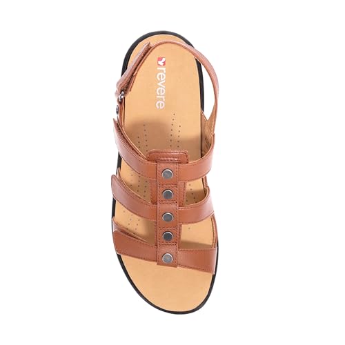 Image of Revere Toledo Women's Sandals - Gladiator Inspired Premium Leather Walking Sandals - Stylish and Trendy - Orthotic-Friendly with Arch Support and Adjustable Fit