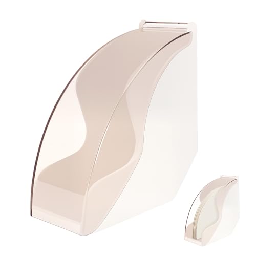Coffee Filter Paper Holder, Solid Dust Proof Coffee Filter Holder Dispenser with Dust-Proof Cover, Versatile Storage Dispenser Rack Elegant Pour Over Coffee Filters Stand for Counter Top (White)