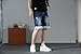 Men's Fashionable JeansMid Rise Straight Leg Ripped JeansCasual Denim Shorts with PocketsSuitable for Daily Gatherings