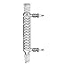 ACE GLASS 5953-103 Series Coiled Condenser, 24/40 Joint, 250 mm Jacket Length, Safe Hose Connection for 1/4" ID Tubing
