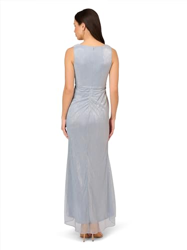 Image of Adrianna Papell Women's Metallic Mesh Cascade Gown