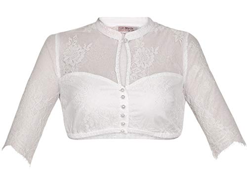 MarJo Dirndlbluse Nora-Madlenka Off White | aus schöner Spitze | halbarm...