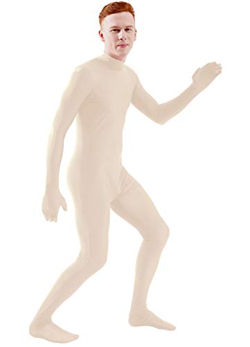 Image of Ensnovo Mens Mock Neck Full Body Unitard Spandex Zentai Suits Costumes