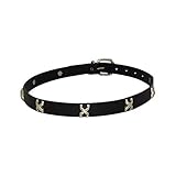 Dayneq Western-Lederhutband Hutband aus Leder für Cowboyhüte & Westernhüte -LK-14-Schwarz