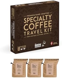 Specialty Coffee Travel Kit - Gift Set for Men & Women with 3 of the World’s Finest Single Estate Specialty & Organic Coffees | Brew & Enjoy Anytime, Anywhere | Hamper Style Letterbox Gift Idea