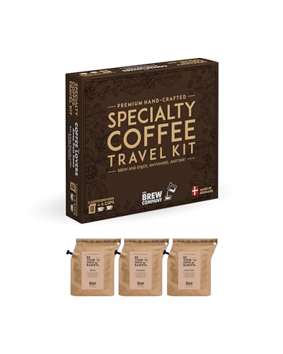 Specialty Coffee Travel Kit - Gift Set for Men & Women with 3 of the World’s Finest Single Estate Specialty & Organic Coffees | Brew & Enjoy Anytime, Anywhere | Hamper Style Letterbox Gift Idea