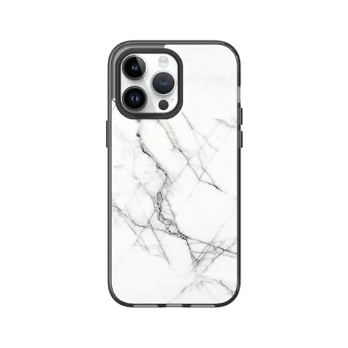Coque iPhone 14 Pro Max RhinoShield JellyTint protection transparente noire Roma Marble