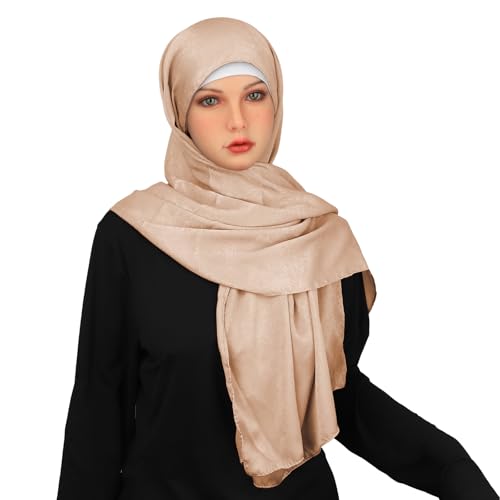 BXT Women Muslim Heardscarf Thin Silk-like Arabic Ramadan Hijab Islamic Long Scarf Wrap Middle East Scarves Shawl3