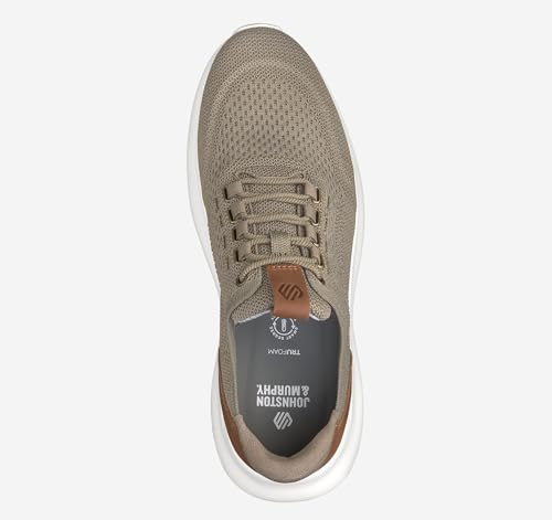 Image of Johnston & Murphy Men's Amherst 2.0 Knit Plain Toe Dress Casual Shoe, Taupe Heathered Knit, 10.5 W