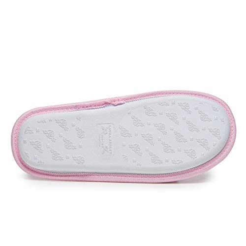 Image of Laura Ashley Ladies Embroidered Soft Terry Scuff Slipper