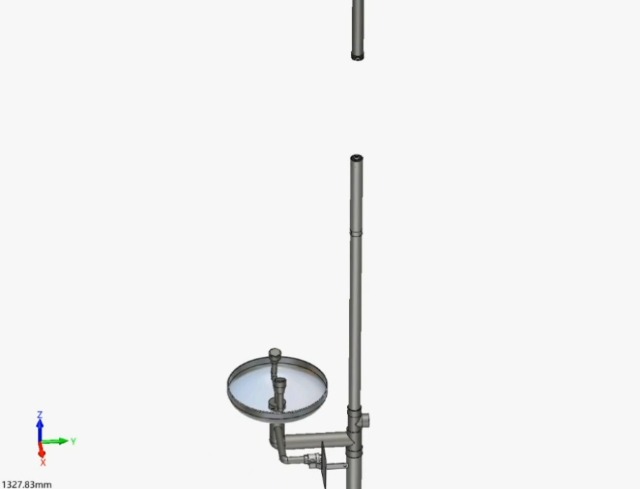 Image of 304 Stainless Steel Combination Emergency Eye Wash Shower Station, Industrial & Commercial Level with Emergency Sign, Safety Eyewash Stations OSHA Approved (ABS Enhanced)