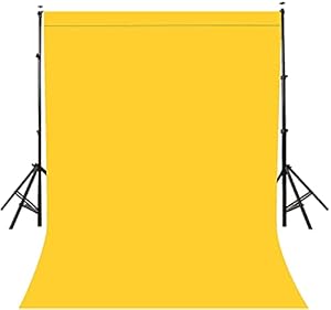 Eloies 8ft x 9ft Polyester Lekra Fabric Backdrop, Fashion Fresh Photography Background Studio Props Photo Booth YouTube Backdrop (Yellow)