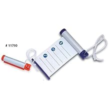 Modern Plastic Write N Roll Luggage Tag in Orange/Blue/White