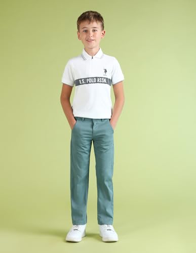 Image of U.S. Polo Assn. Kids Boy's Slim Casual Pants
