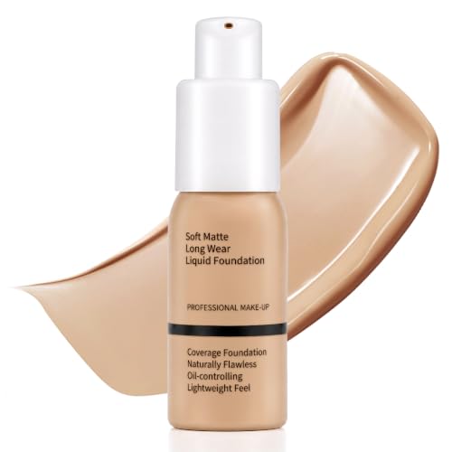 Full Coverage Foundation Coverage Matte Finish Makeup for Oily Skin 1oz