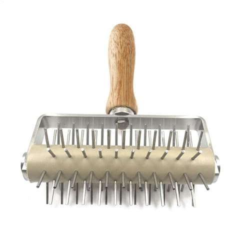 Docker para masa - Rodillo acoplador para masa para pizza | Herramienta perforadora de pizza de acero inoxidable | Rodillo de repostería con púas, perforador de rodillo para Pizza con mango para paste