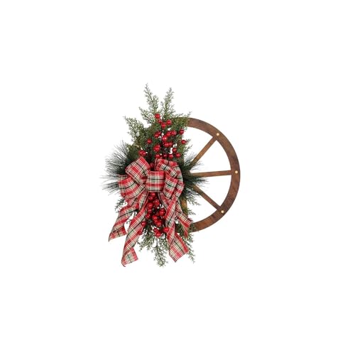 Couronne de noël pour porte de cour extérieure et décoration de fête