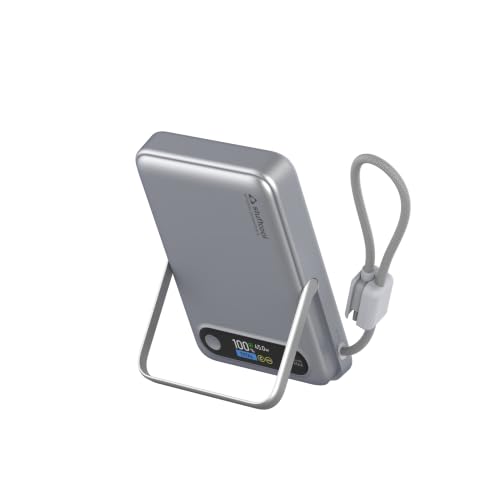 Image of Stuffcool Odin Pro 10000mAh Qi2.2 MagSafe Powerbank, 25W Wireless, 45W PD Wired, Built-in Type-C Cable, Stand & TFT Display, Charges iPhone 18 /18 Pro /Duo & Pixel 11 - 50% in 30 Mins Wirelessly